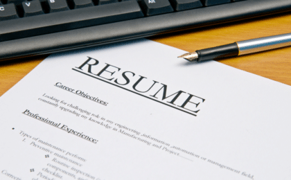resume background